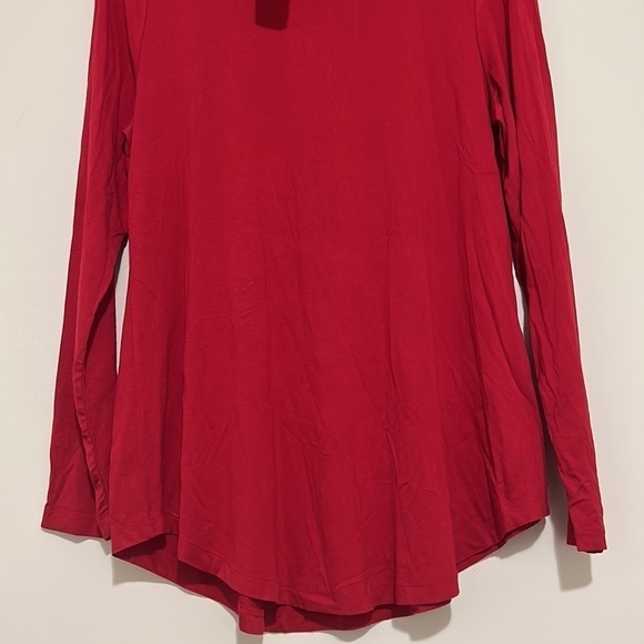 Jm Collection Red Long Sleeve Turtleneck Top, Medium - Picture 3 of 10